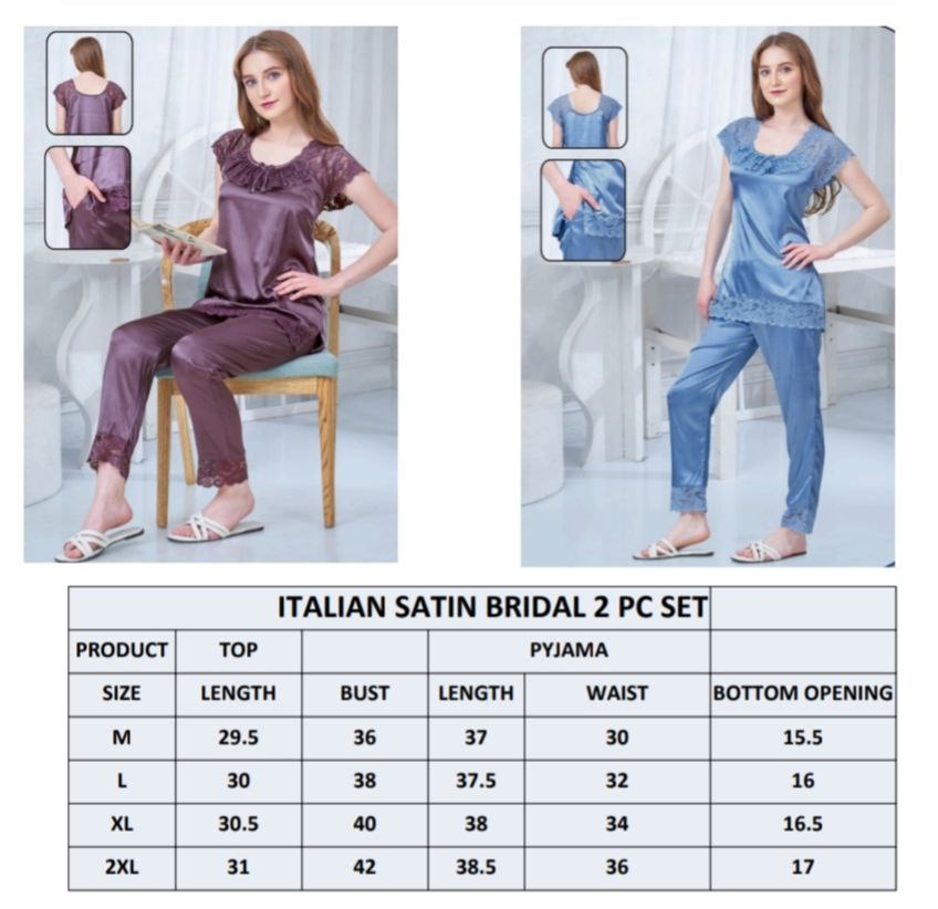 Italian Satin Lace Co-Ord Set - Image 2