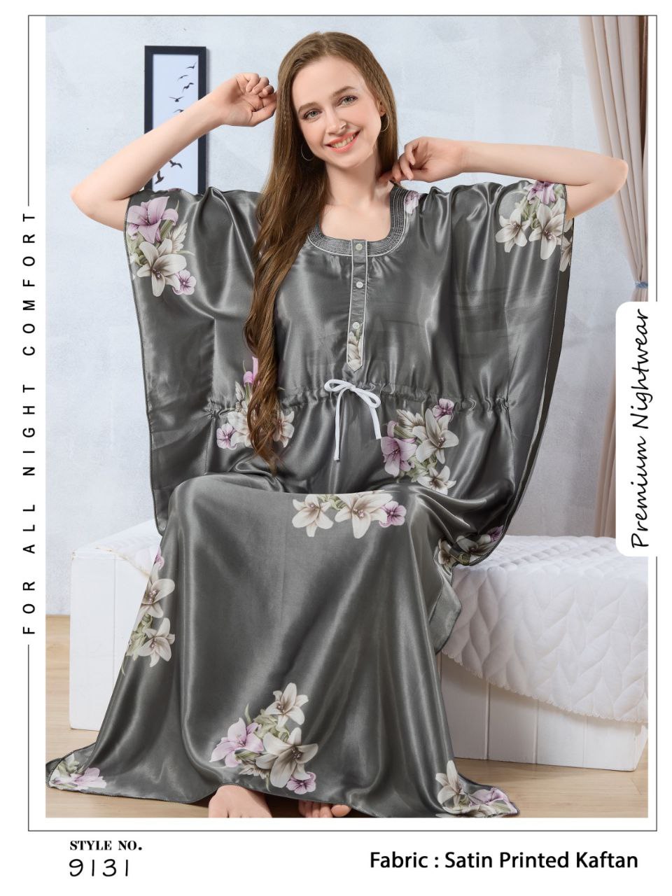 satin kaftan