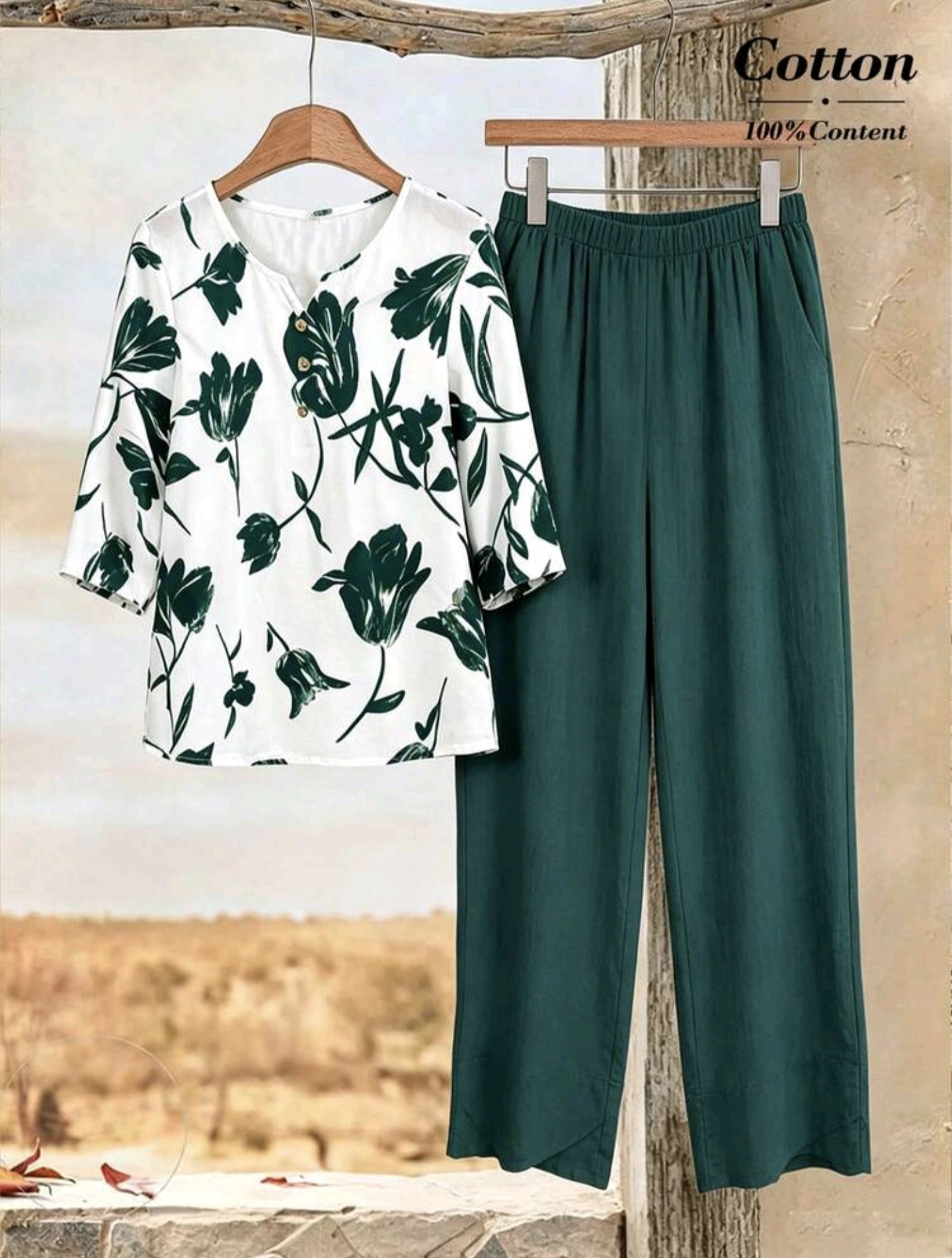 Floral green co ord set
