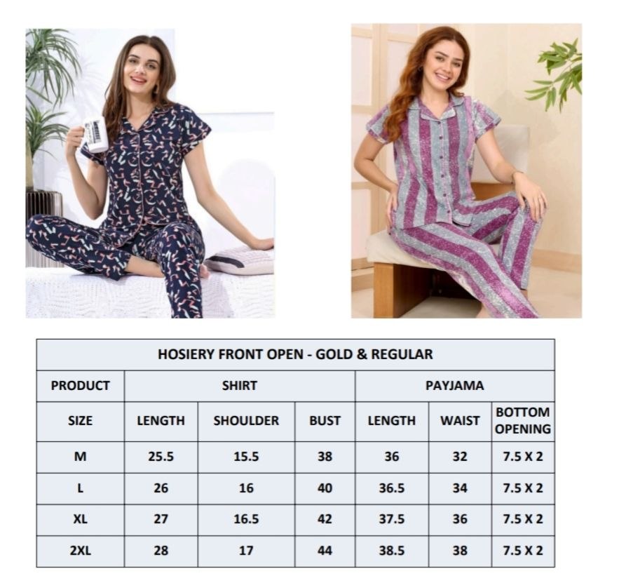 front open cotton pyjama - Image 2