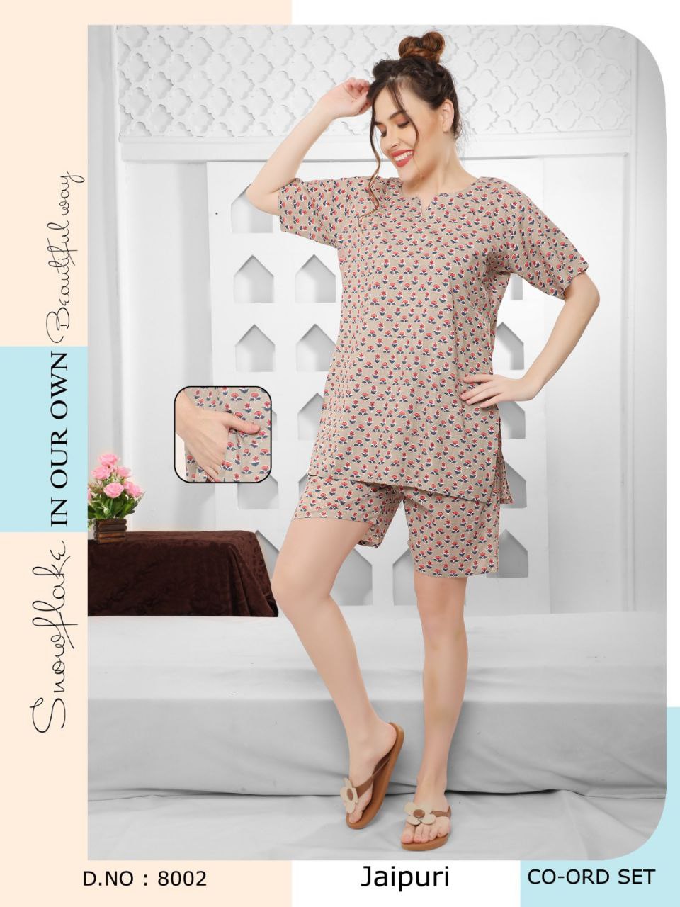 jaipuri co ord set (shorts)