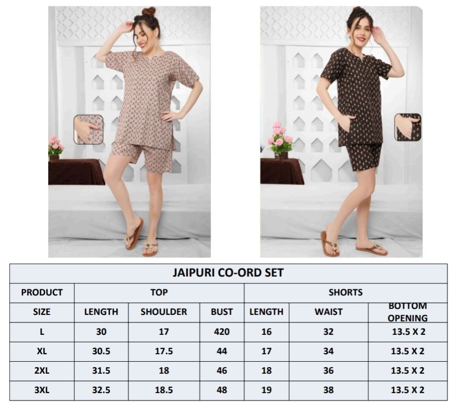 jaipuri co ord set (shorts) - Image 2